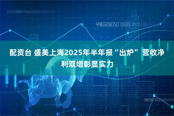 配资台 盛美上海2025年半年报“出炉” 营收净利双增彰显实力